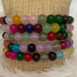5 Multicolor Beaded Bracelet Set